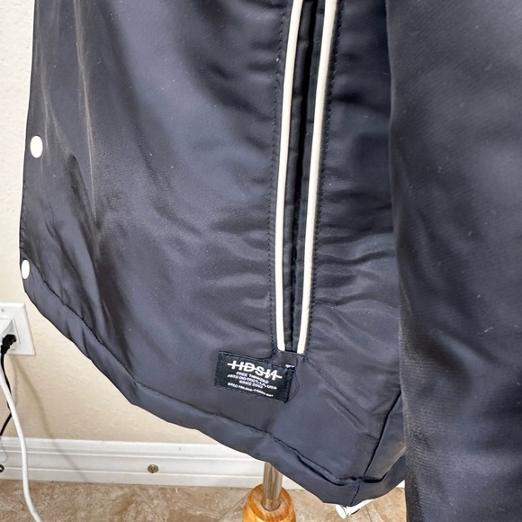 Hudson Jeans co NWT SZ SM Logo Varsity jacket in black /white color way - Picture 6 of 16